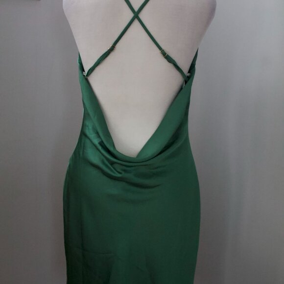 NWT Lovers + Friends Green Boa Mini Dress - Picture 5 of 6